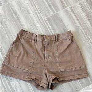 Rachel Paige High Waist Beige Shorts